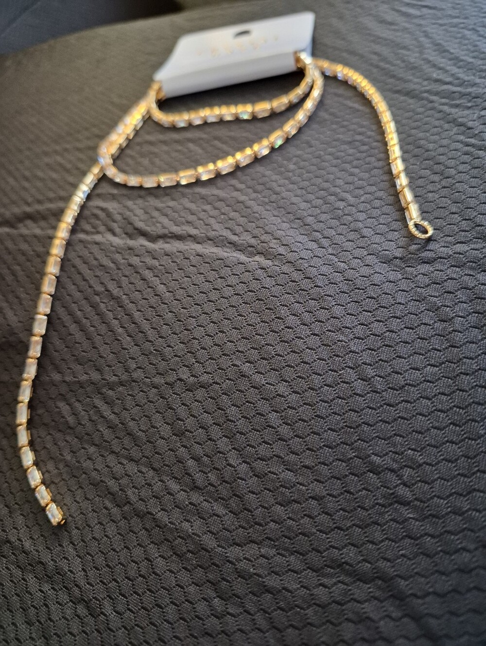 Crystal Haze MSRP $288 Mini Baguette Lariat Clear - Picture 6 of 7
